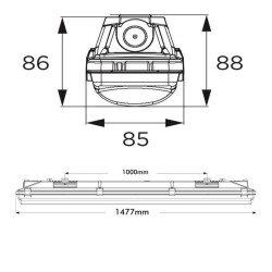 Regleta Estanca LED integrado - 35W-30W-25W-20W - OSRAM Driver - 120cm
