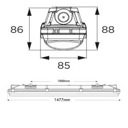 Regleta Estanca LED integrado - 44W-38W-32W-25W - OSRAM Driver - 150cm