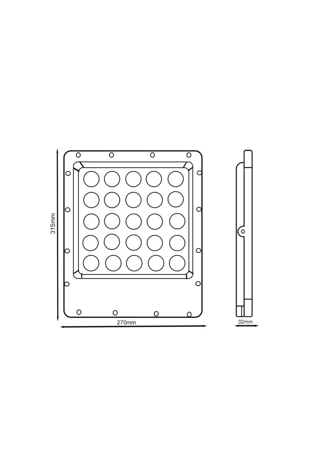 Foco Proyector Exterior LED 200W - Avant Pro - OSRAM CHIP DURIS E 2835