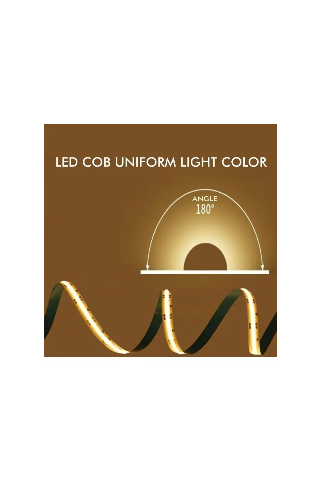 Tira LED COB 24V | 320 LED/M | 5m | FLIP CHIP | 1000Lm |12W/M | CRI90 | IP20