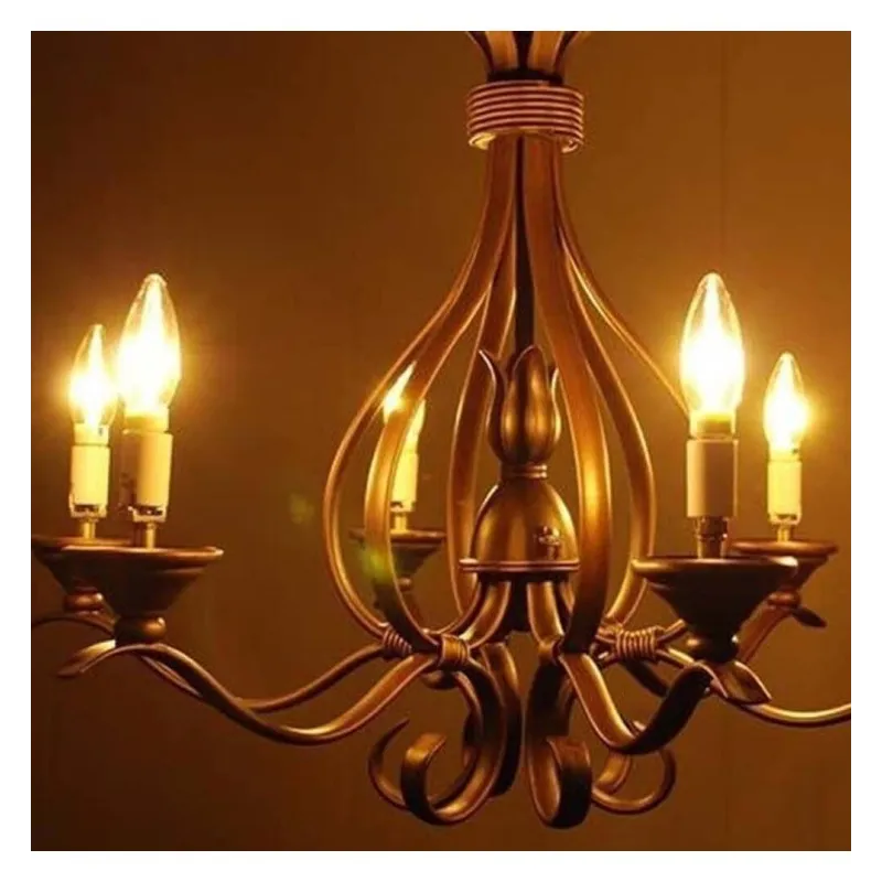 Bombilla LED Filamento Vela 4W E14 C35