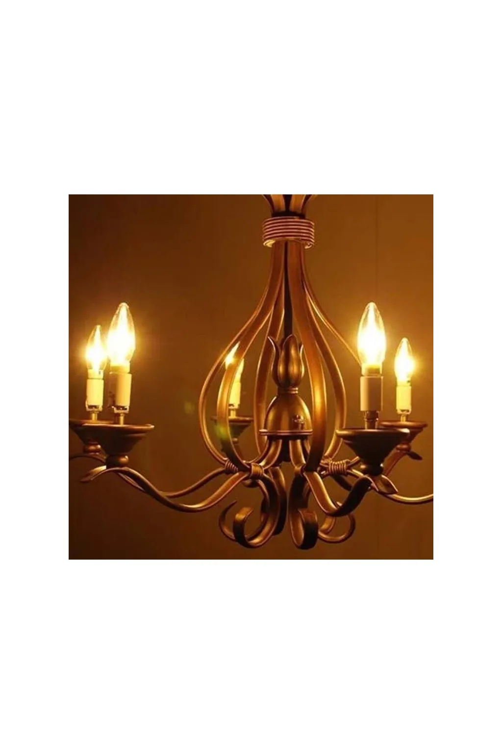 Bombilla LED Filamento Vela 4W E14 C35