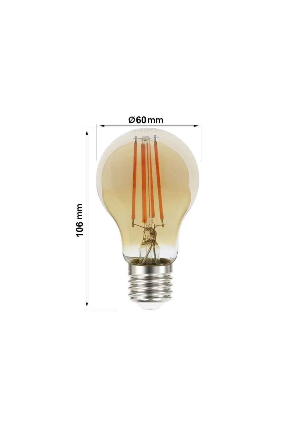Bombilla LED Filamento 8W E27 A60 - DIMABLE