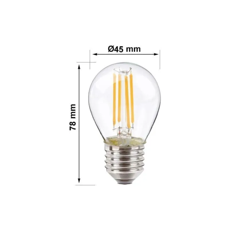 Bombilla LED De Filamento 4W E27 G45 - DIMABLE