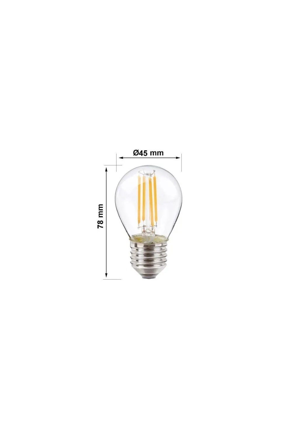 Bombilla LED De Filamento 4W E27 G45 - DIMABLE