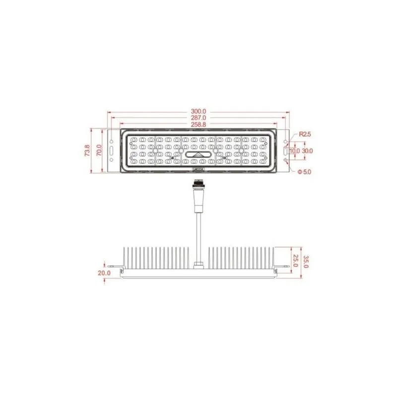 Módulo LED 50W MAGNUM OSRAM Chip 180Lm/W 136ºx78º 5 años de Garantia