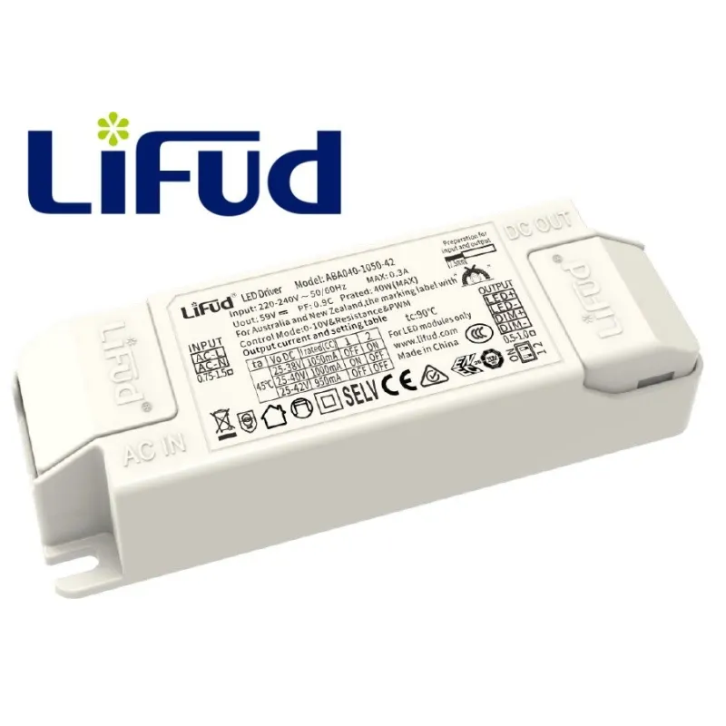 DRIVER LIFUD REGULABLE 0-10V PARA PANEL LED 40W 25-42V 800-105 	ABA040-420mA
