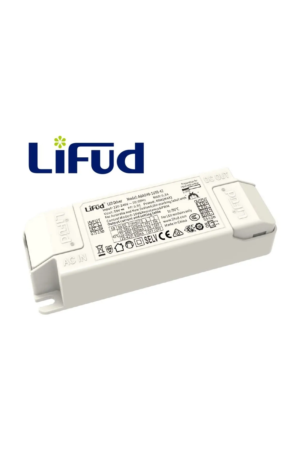 DRIVER LIFUD 0-10V PARA PANEL LED 40W 25-42V 800-1050mA