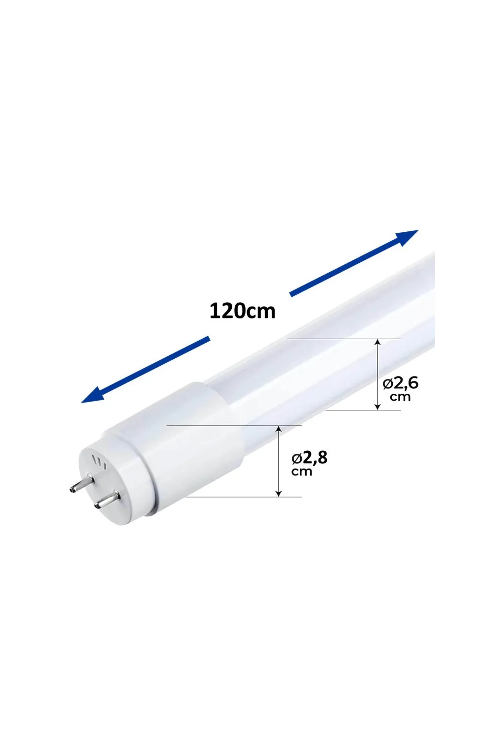 Acheter Tube MAX LED 18W Verre 300° - 120cm -150 Lm/W