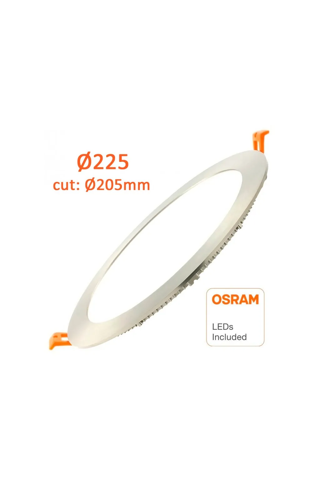 24W circular SLIM LED plate stainless steel - CCT - Osram Chip Duris E 2835