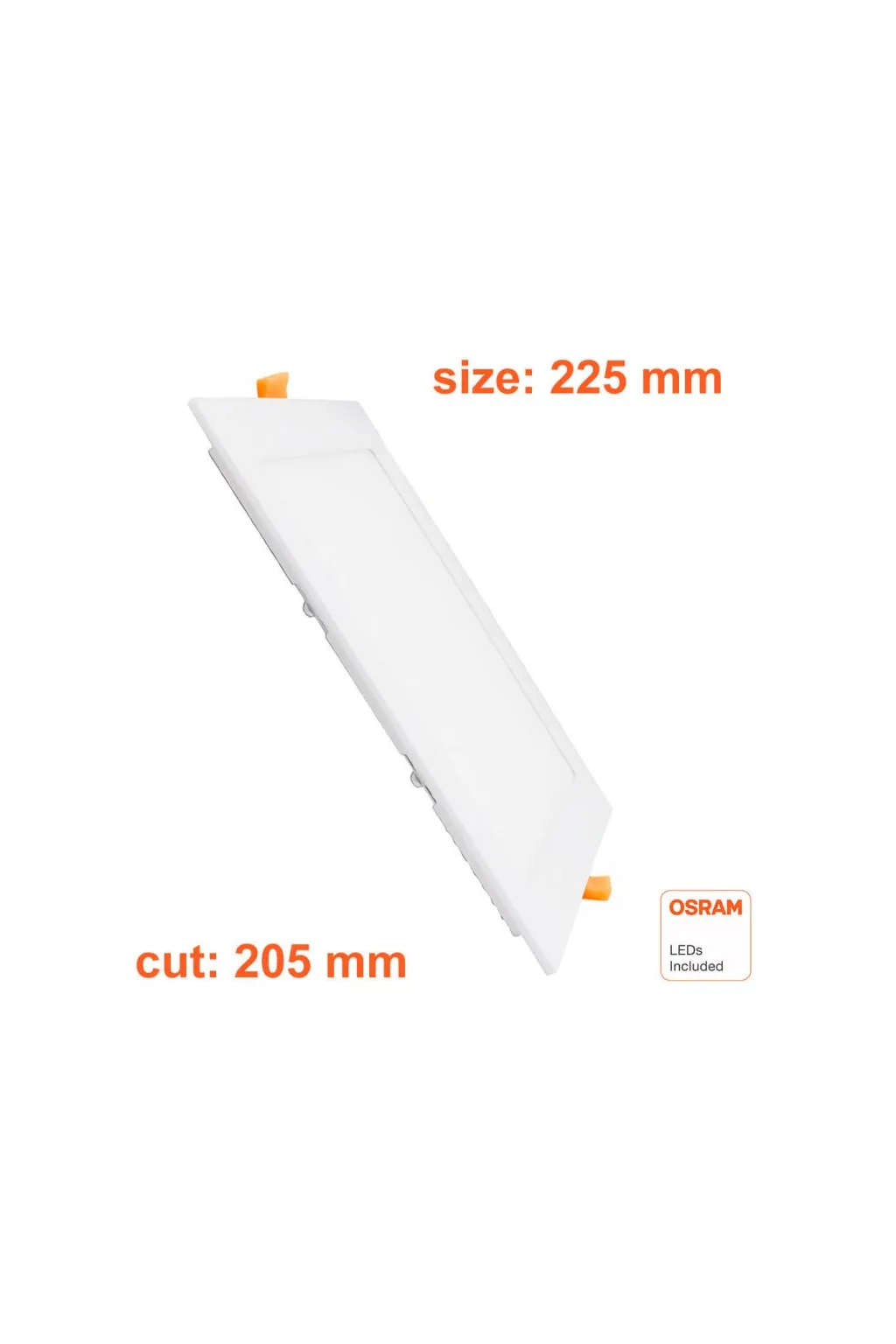 Placa Slim LED Cuadrada 24W - CCT - OSRAM CHIP DURIS E 2835