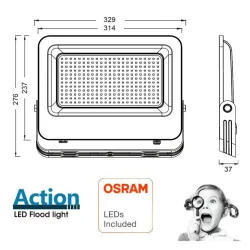 Focus Projector LED 200W - Action Pro - Osram Chip Duris E2835