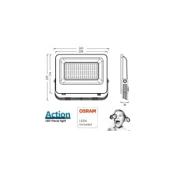 Foco Proyector LED 100W - ACTION PRO - OSRAM CHIP DURIS E2835