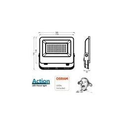Foco Proyector LED 50W - ACTION PRO - OSRAM CHIP DURIS E2835