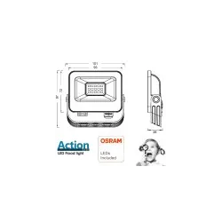 Focus LED 10W projector - Action Pro - Osram Chip
