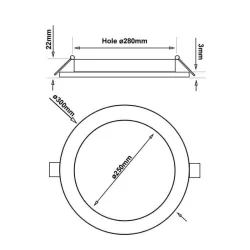 Placa Slim LED Circular 30W - CCT - OSRAM CHIP DURIS E2835