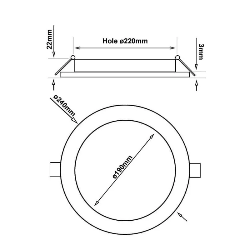 Placa Slim LED Circular 26W - CCT - OSRAM CHIP DURIS E2835