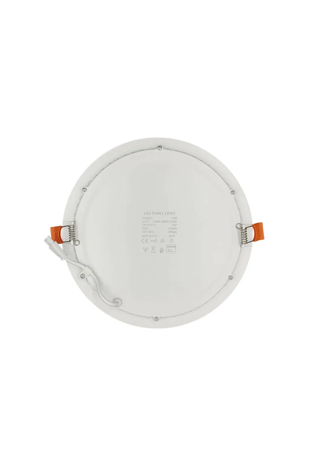Placa Slim LED Circular 24W - CCT - OSRAM CHIP DURIS E2835