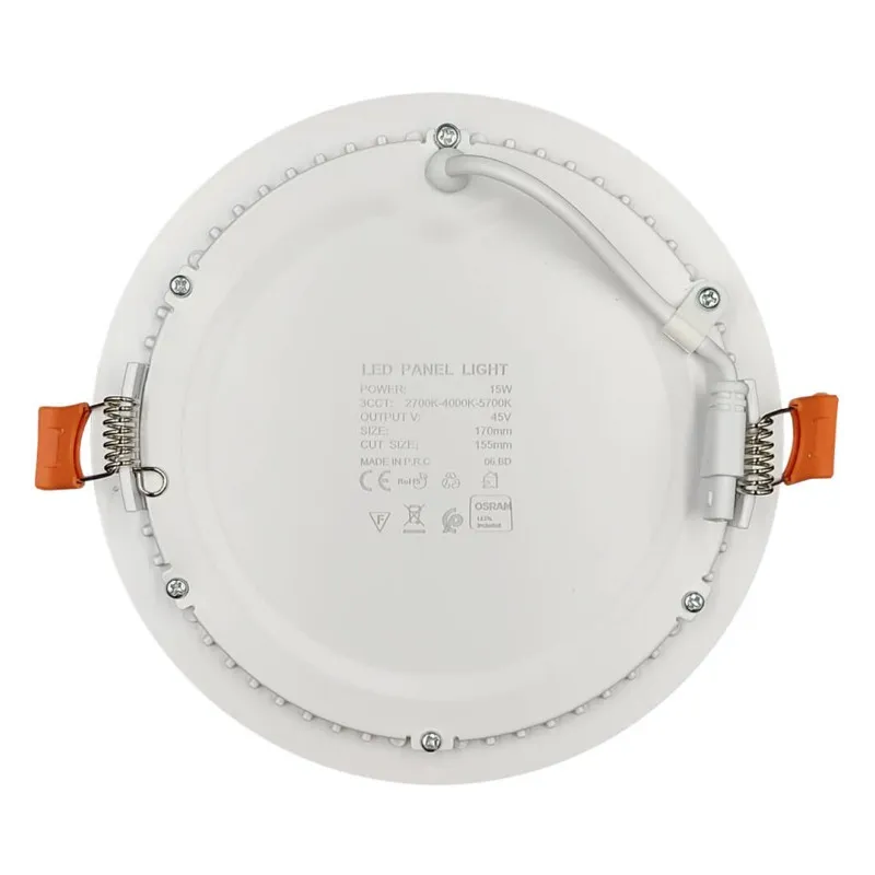 Placa Slim LED Circular 15W - CCT - OSRAM CHIP DURIS E2835