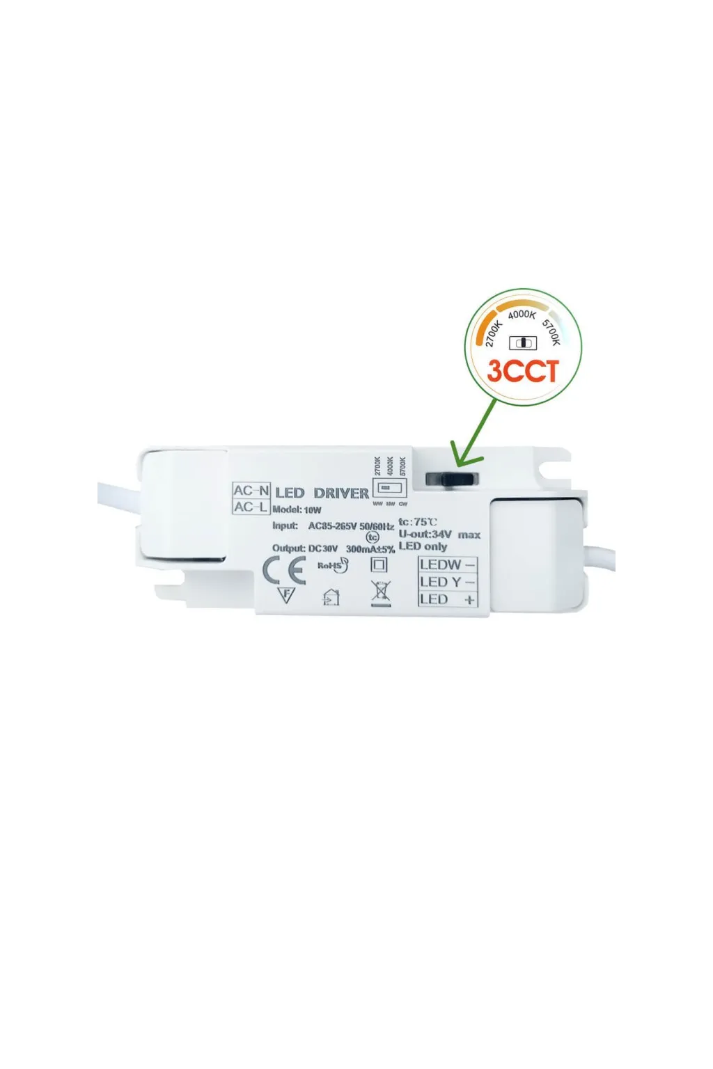 Placa Slim LED Circular 10W - CCT - OSRAM CHIP DURIS E 2835