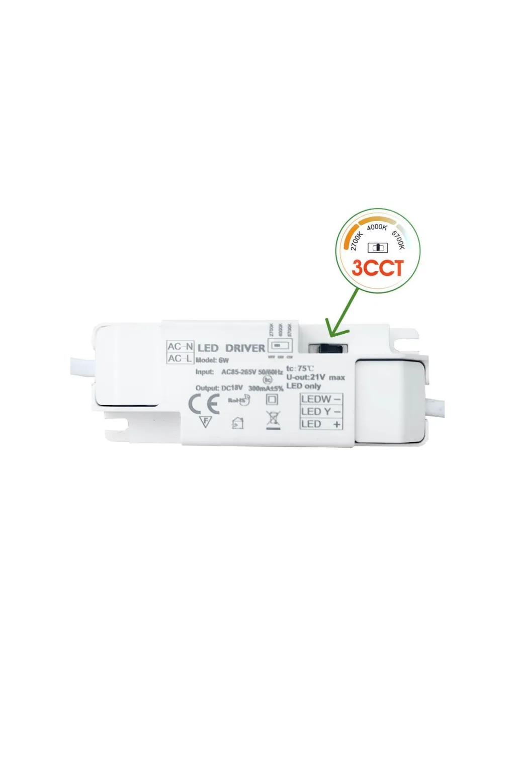 6W circular slim LED plate - CCT - Osram Chip Duris E2835