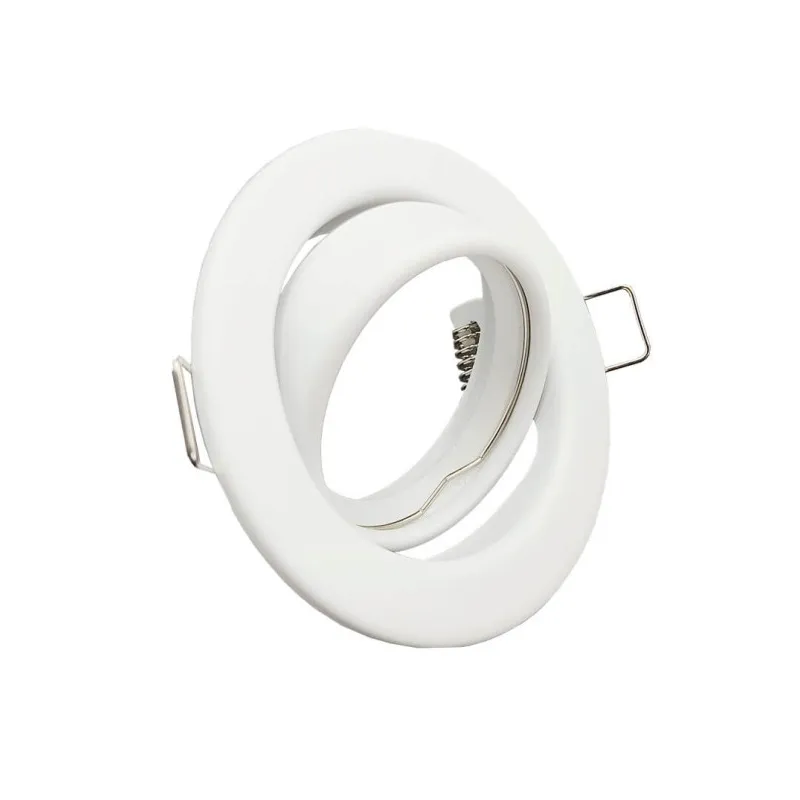 White adjustable round ring for Dichroica LED GU10 MR16 - Aluminum