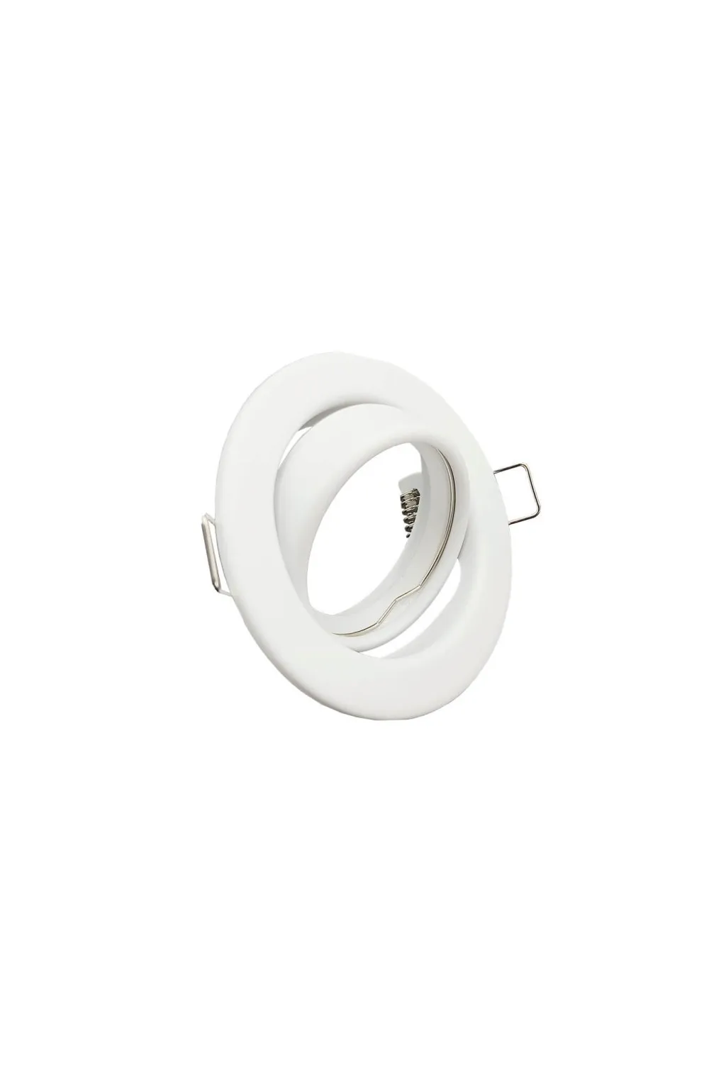 White adjustable round ring for Dichroica LED GU10 MR16 - Aluminum