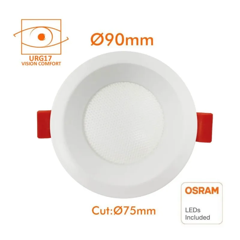 Downlight LED 8W Circular - OSRAM CHIP DURIS E 2835 - CCT - UGR17