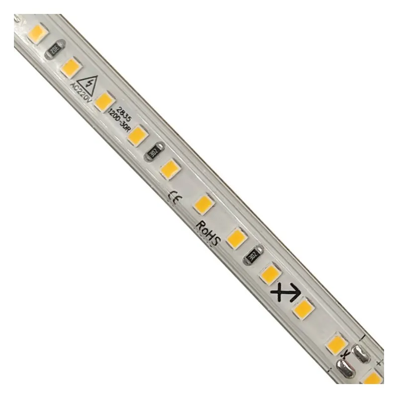 STRAP LED 220V | 120xLED / M | 20m | SMD2835 | 1540lm / m | 14W / m | IP67 | Cut every 10cm