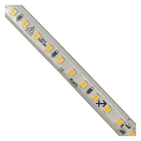 Tira LED 220V | 120xLED/M | 20m | SMD2835 | 1540Lm/M | 14W/M | IP67 | Corte Cada 10cm