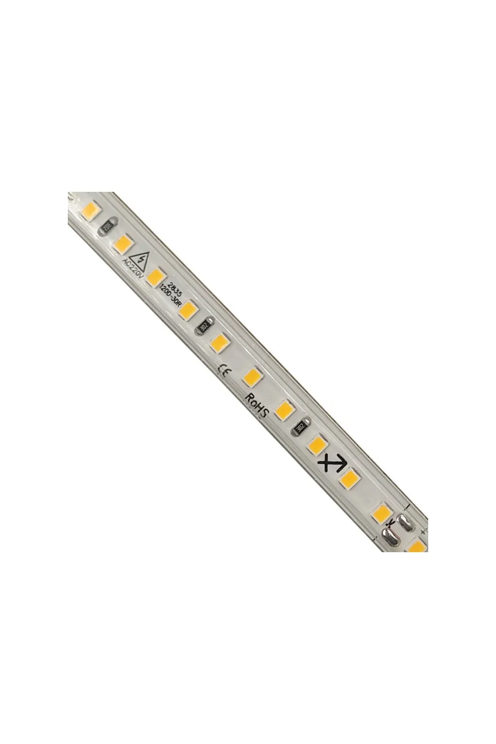 STRAP LED 220V | 120xLED / M | 20m | SMD2835 | 1540lm / m | 14W / m | IP67 | Cut every 10cm