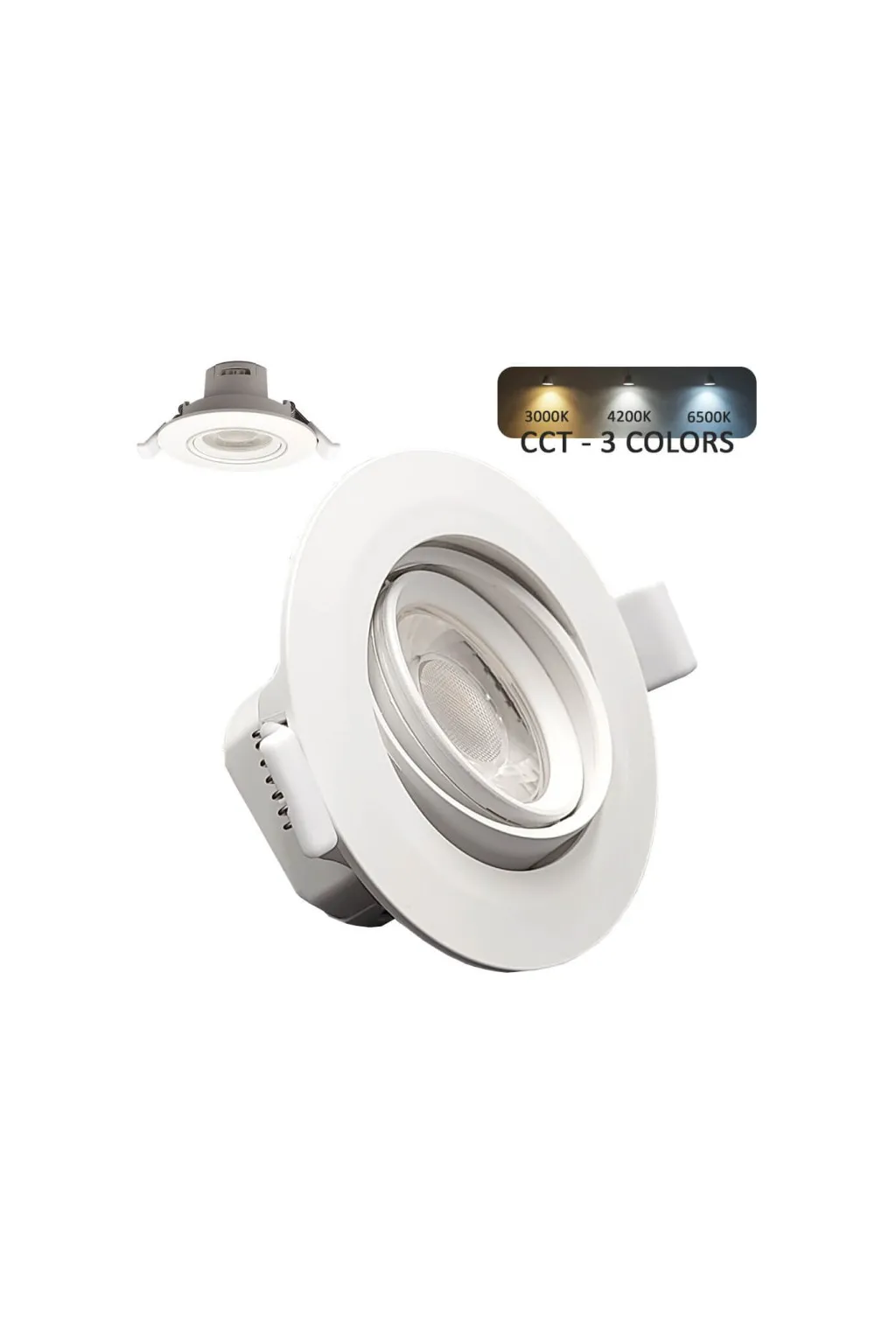 Empotrable LED 7W Circular Blanco - CCT Color Seleccionable