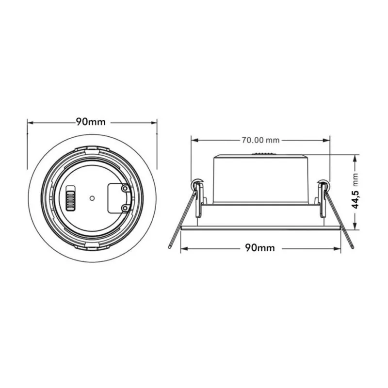 Recessed LED 7W white circular - CCT Selectable color