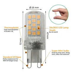 Bombilla G9 LED 4.2W Chip Lumileds