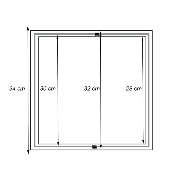 Marco Para Empotrar Panel LED De 30x30 Cm
