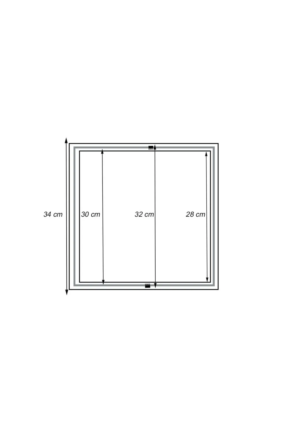 Frame to embed 30x30 cm LED panel