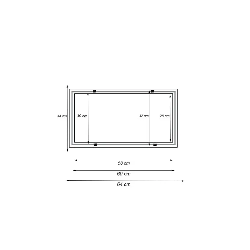 Marco Para Empotrar Panel LED De 30x60 Cm