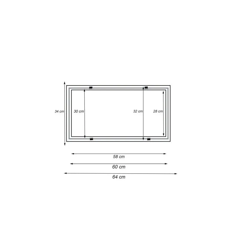 Recessed Frame Aluminium LED Panel 30x60 | Ibérica de Iluminación