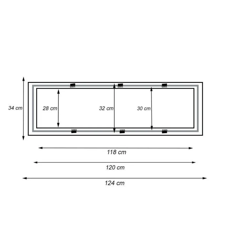 Cadre Encastrement Panneau LED 120x30 | Ibérica de Iluminación