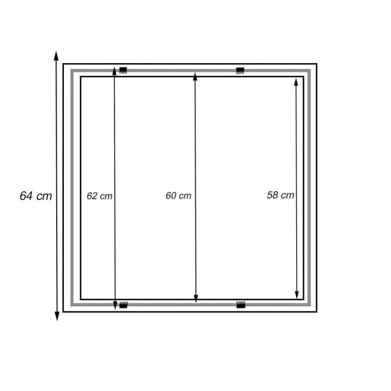 Cadre Encastrement Panneau LED 60x60 | Ibérica de Iluminación
