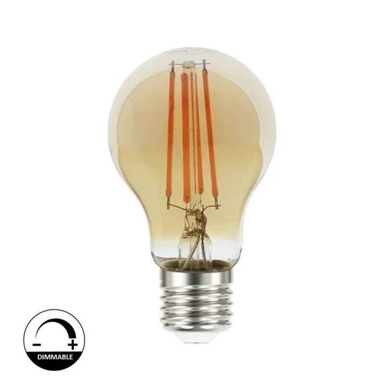 LED Filament Bulb E27 A60 8W Dimmable | Ibérica de Iluminación