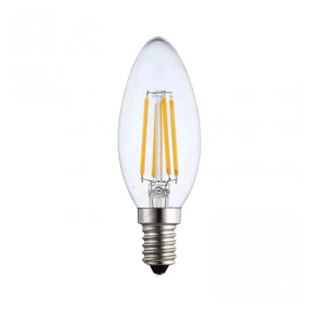 Bombilla LED Filamento Vela 4W E14 C35