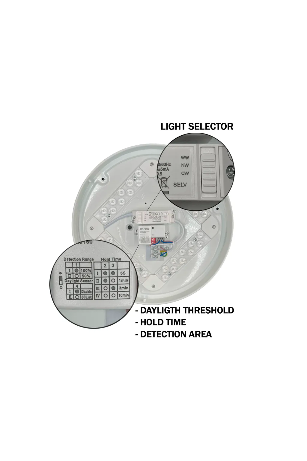 Plafón LED Superficie 24W - 20W - 16W - OSRAM CHIP - CCT