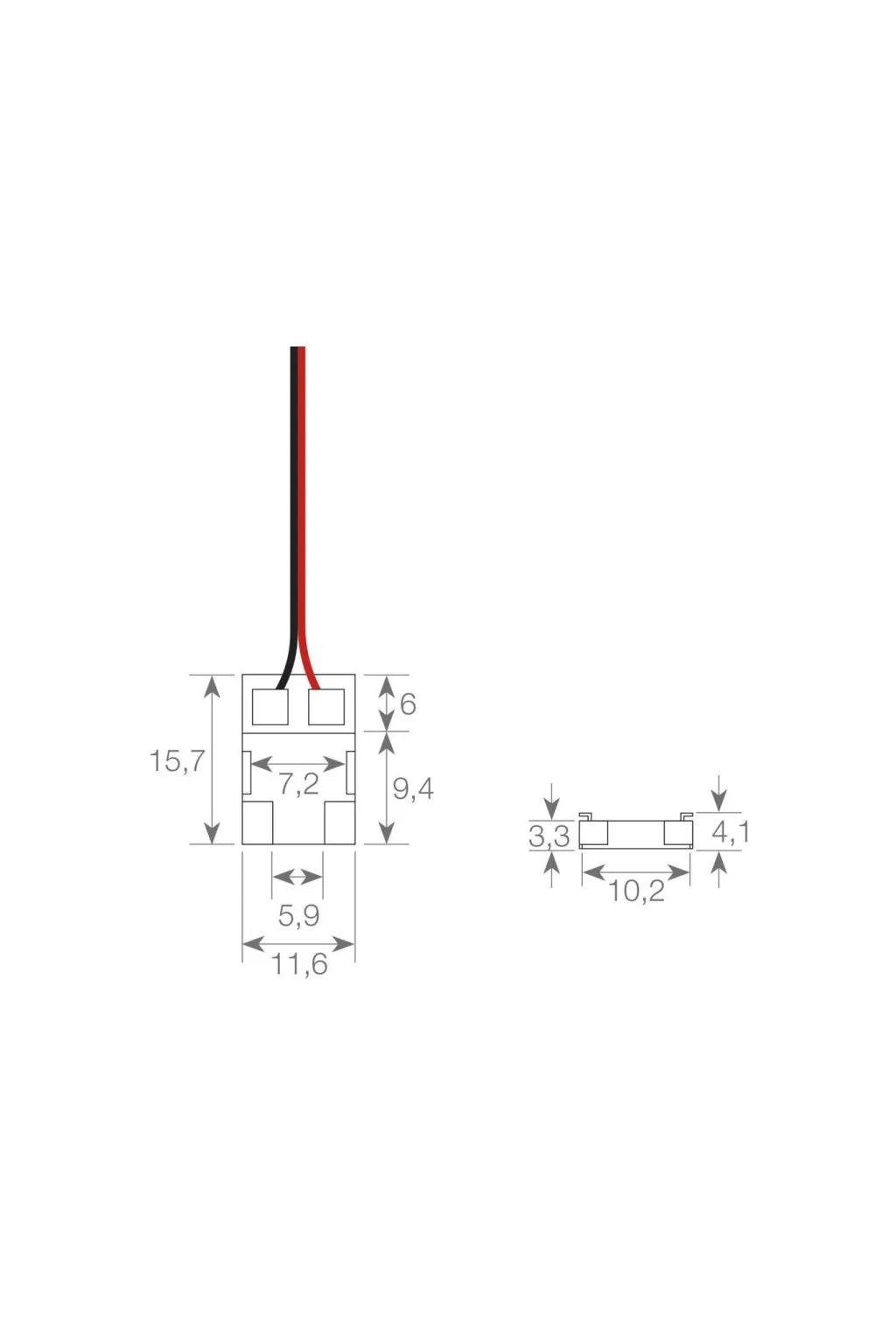 Conector Transparente Para Tiras LED COB + SMD - 10mm - IP20