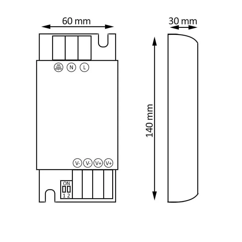 Fuente Alimentación 24V 100W 4.1A Aluminio IP20 - GXTronic