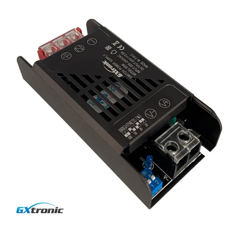 Fuente Alimentación 24V 60W 2.5A - Aluminio IP20 - GXtronic