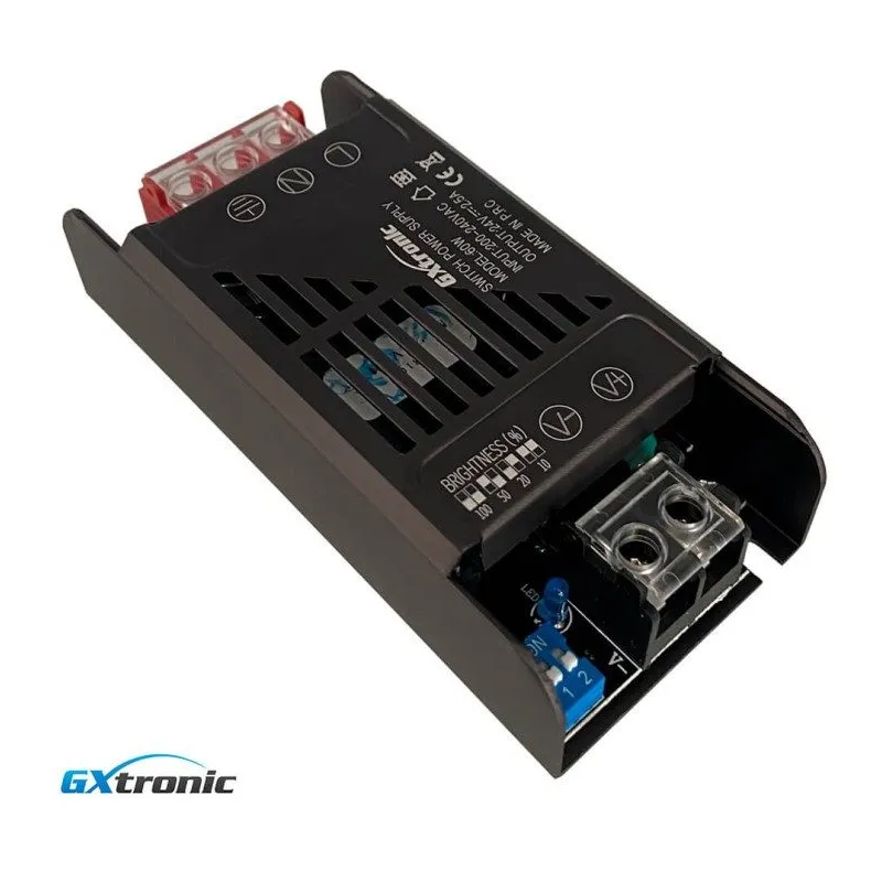 Power Supply 24V 60W IP20 Aluminium GXTronic | Ibérica