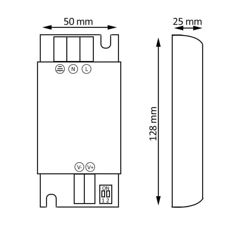 Alimentation 24V 60W IP20 Aluminium GXTronic | Ibérica