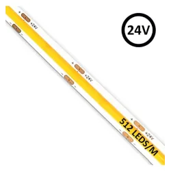Bande LED COB 24V 15W/m 5m CRI90 IP20 | Ibérica