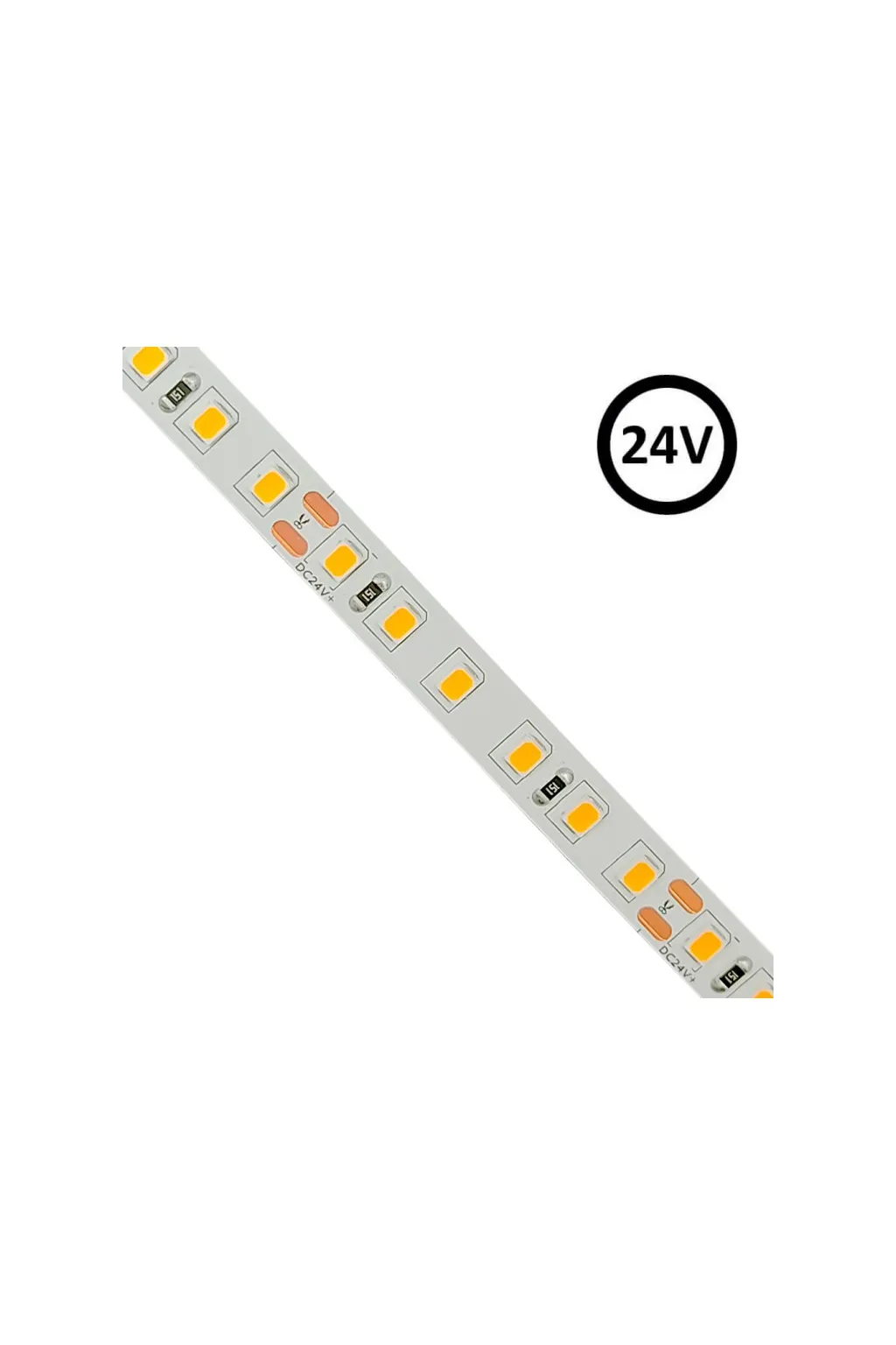 24V LED strip | 120xLED / M | 5m | SMD2835 | 1680lm | 12W / m | Ip20